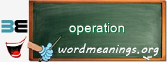 WordMeaning blackboard for operation